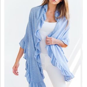 Kinross 100% Cashmere Ruffle Wrap